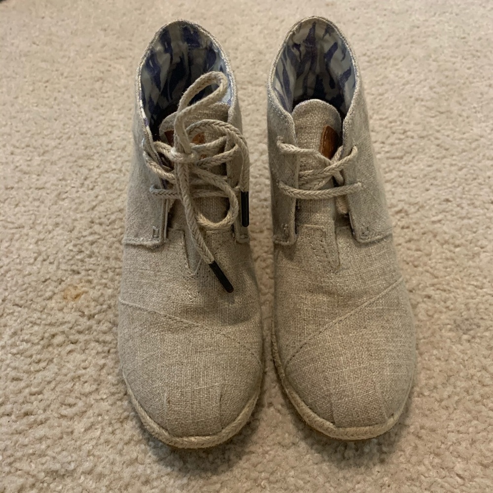 TOMS espadrille booties